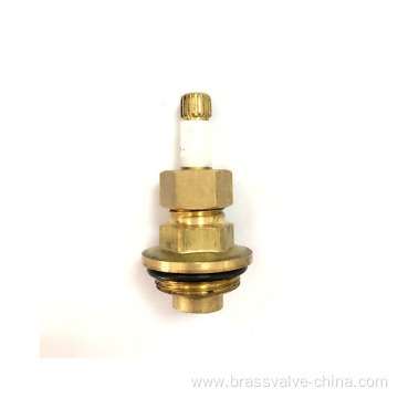 Brass valve cartridge for stop valves